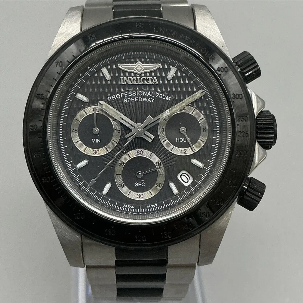 Invicta Professional 200M Speedway Mens Watch 39mm Stainless New Battery 6.75